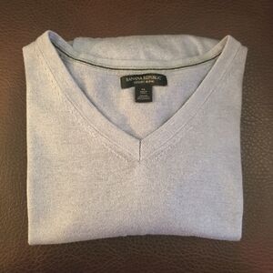 Banana Republic Mens Silk Cotton Cashmere Office Elegant Luxury Sweater Size XL